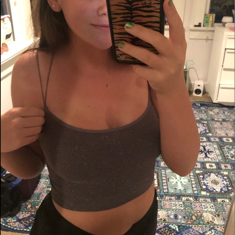 Urban Outiftters Strappy Shimmer Crop Top💫💫